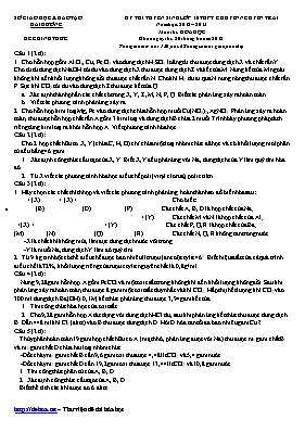 Đề thi tuyển sinh lớp 10 thpt chuyên Nguyễn Trãi năm học 2012  2013 môn thi Hóa Học
